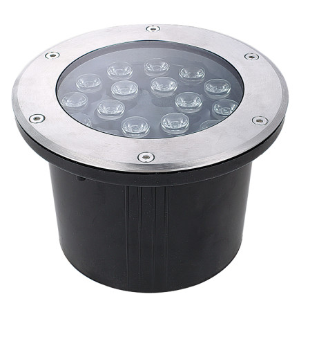 PROJECTEUR JARDIN ROND 20CM 15W RGB INOX 304 IP67