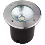 Projecteur de jardin Led inox 10 watts blanc chaud 220 volts